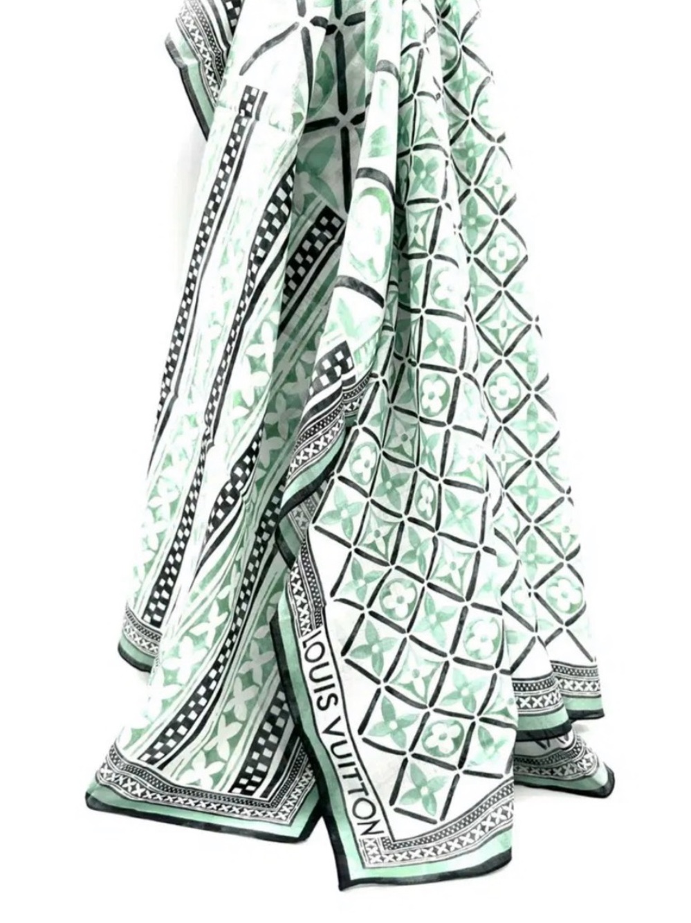 Louis Vuitton RARE By The Pool Monogram Flower Tile Pareo Sarong Scarf M79016 - Picture 8 of 8